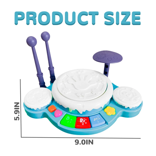 Kids Drum Set for Toddlers 1-3 Musical Baby Girl Toys for 1 Year Old Girl, Toddler Girl Toys Age 1-2 Birthday Gifts