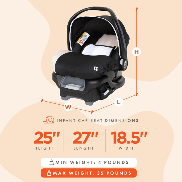 Baby Trend Ally Baby Infant Car Seat Travel System with Cover, Khaki