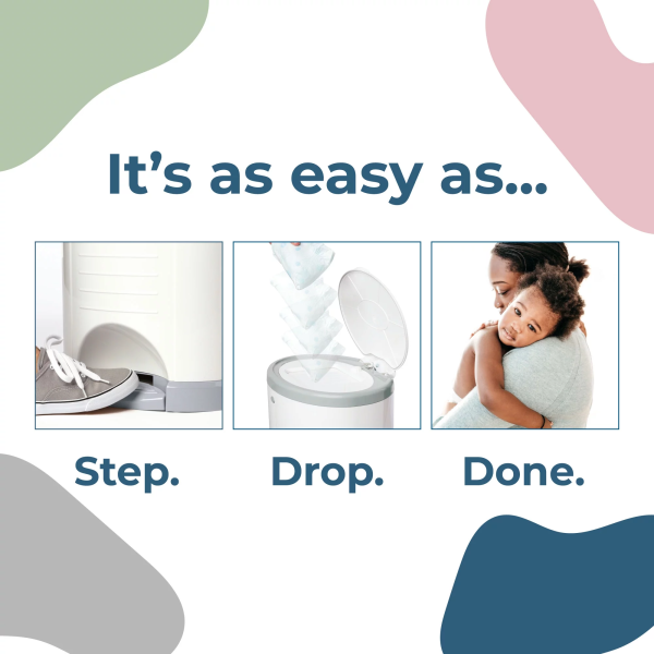 Dekor plus Hands-Free Diaper Pail | Gray