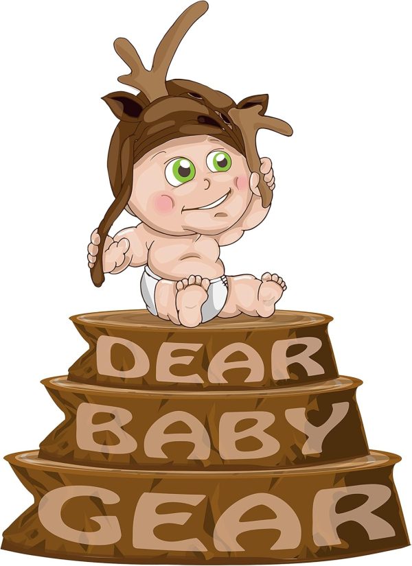 Dear Baby Gear Deluxe Baby Blanket - Unisex Reversible Soft, Double Layer Blankets for Boys and Girls - Newborn Blankets - Infant Crib Bedding Decor - BB Bear with Campfire, 40X30 Inches