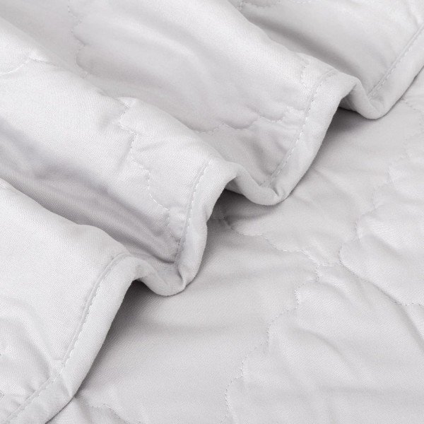 TILLYOU Toddler Comforter for Crib, Lightweight and Warm Baby Quilt Blanket, Toddler Quilt Nursery Blanket for Crib Bed, Stroller, 40”X50”, Pale Gray