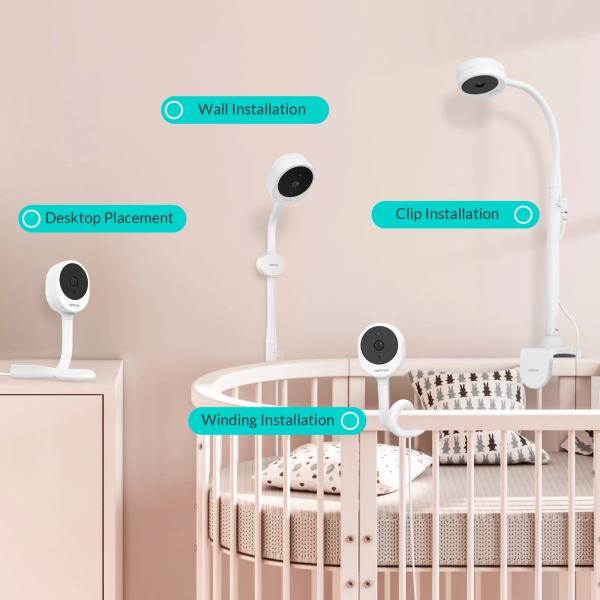 Baby Monitor with Camera and Audio, Netvue Peekababy 1080P HD 5" Video Monitors Security Cameras