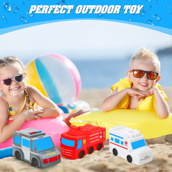 TYMZDYN 3Pcs Bath Toys for Toddlers 1-3 - Toy Car Baby Bath Toys for Infants 6-12 Months,Bath Toys for Babies Toddlers Bathtub Toys Pool Toys Bath Toys for Kids Ages 1-3 Water Toys for Kids