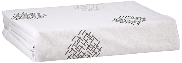 4Moms Breeze Playard Sheets, Machine Washable and 100% Cotton, White & Grey, 2 Pack