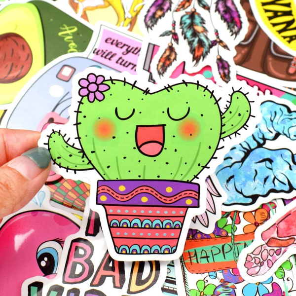 QTL VSCO Stickers for Teen Girls Cute Party Supplies Waterproof Vinyl Stickers for Hydroflask Laptop Gifts for Tween Girls 50Pcs