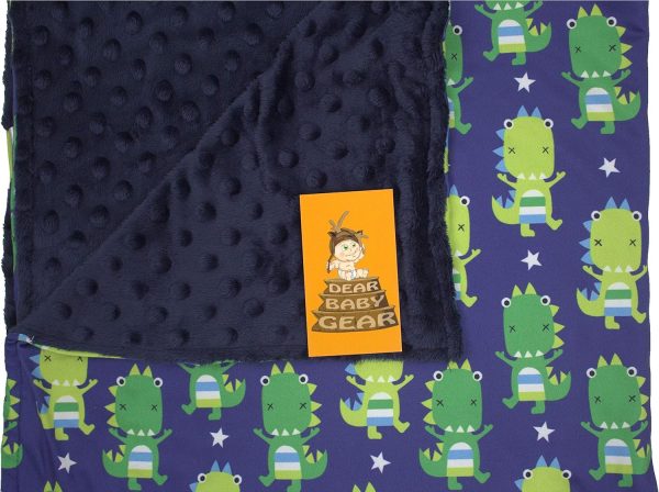 Dear Baby Gear Deluxe Baby Blanket - Unisex Reversible Soft, Double Layer Blankets for Boys and Girls - Newborn Blankets - Infant Crib Bedding Decor - BB Bear with Campfire, 40X30 Inches