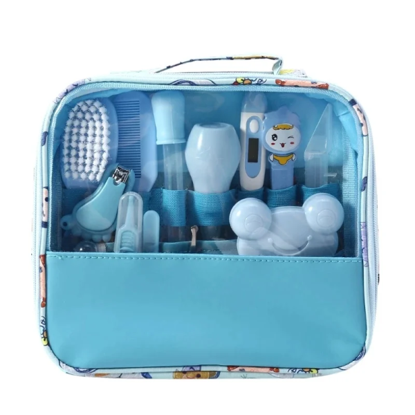 OBOSOE 13PCS Baby Grooming Kits,First Aid Kits,Baby Care Kits,Baby Brushes,Nail Clippers,Nose Cleaners and Other Beauty Kits