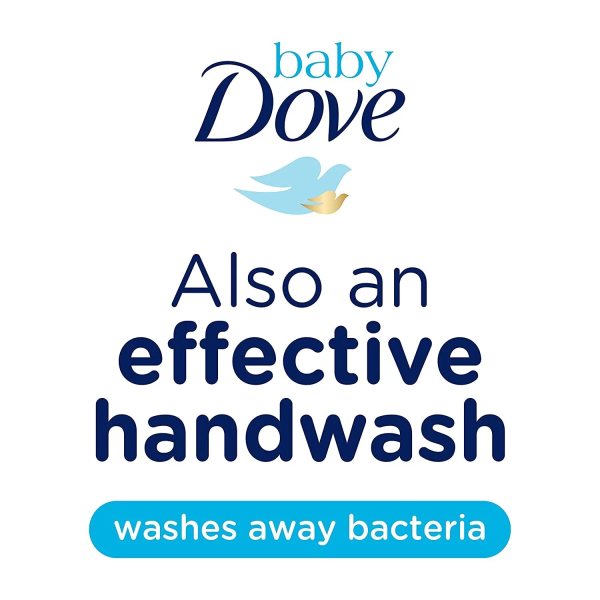 Baby Dove Sensitive Skin Care Baby Wash for Baby Bath Time Fragrance Free Moisture Fragrance Free and Hypoallergenic, Washes Away Bacteria 13 Oz