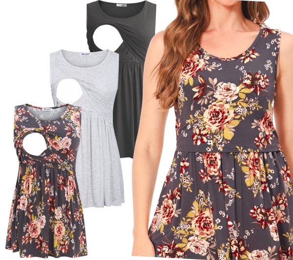 Bearsland Female Sleeveless Maternity Tank Tops Breastfeeding Nursing Clothes