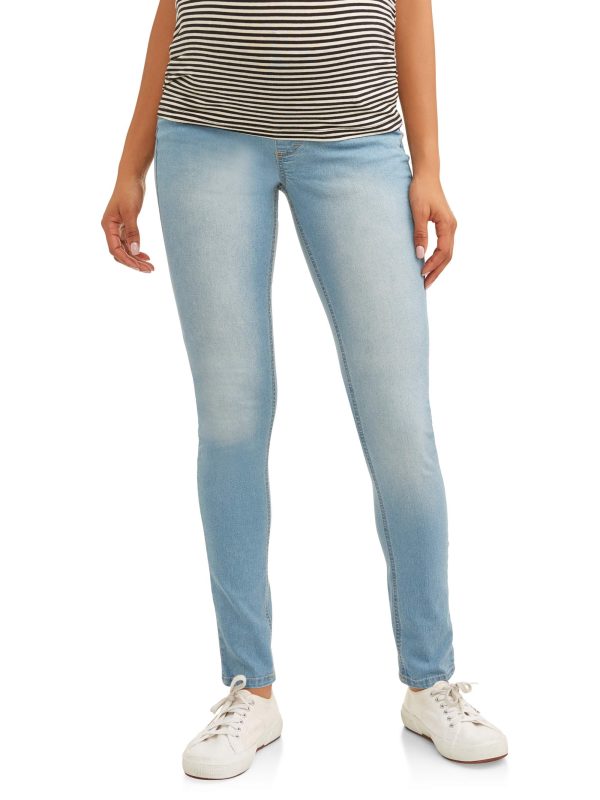 Oh! Mamma Maternity Women'S Skinny Jeans with Demi or Full Panel (Women'S & Women'S Plus)