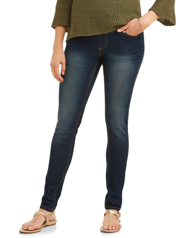 Oh! Mamma Maternity Women'S Skinny Jeans with Demi or Full Panel (Women'S & Women'S Plus)