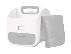 Ubbi Portable Baby Diaper Organizer Station & Folding Changing Mat to Aid Adults in Diapering, Gray