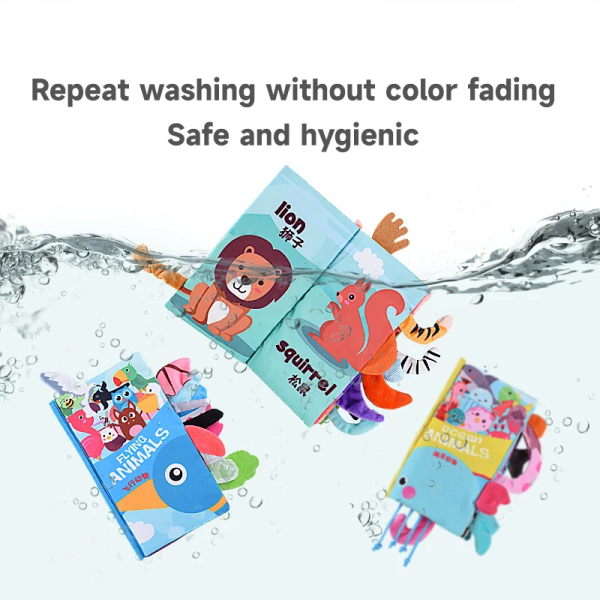 New Soft Baby Books Toys 3D Touch Feel Cloth Book Animal Cloth Book Sensory Early Learning Toys Infant Toddler Gifts 0-12 Months