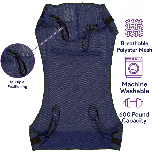 Proheal Universal Full Body Mesh Patient Lift Sling (M) 53" X 40"
