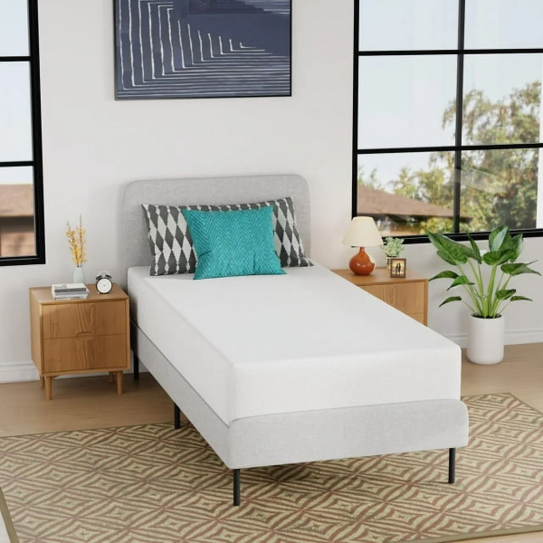 FDW 5 Inch Gel Memory Foam Mattress Medium-Firm Mattress for Pressure Relief & Cooler Sleep Mattress for Kid Adults Certipur-Us Certified Mattress in a Box, Queen