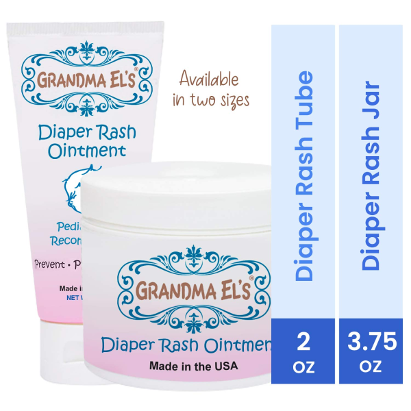 Grandma El’S Diaper Rash Ointment – Gentle Protection & Relief for Baby’S Delicate Skin – Pediatrician-Approved Moisturizing Barrier – Safe for Cloth & Disposable Diapers – 3.75 Oz Jar