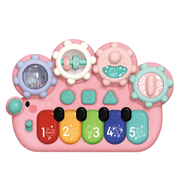 TITOUMI Light up Musical Toys for Toddlers 1-3 Boys Girls, Rly Educational Music Toy, Pink