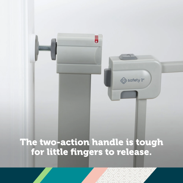 Safety 1St Pressure Mounted Baby Gates for Doorways, Securetech® No-Drill, with Door, 29-38"