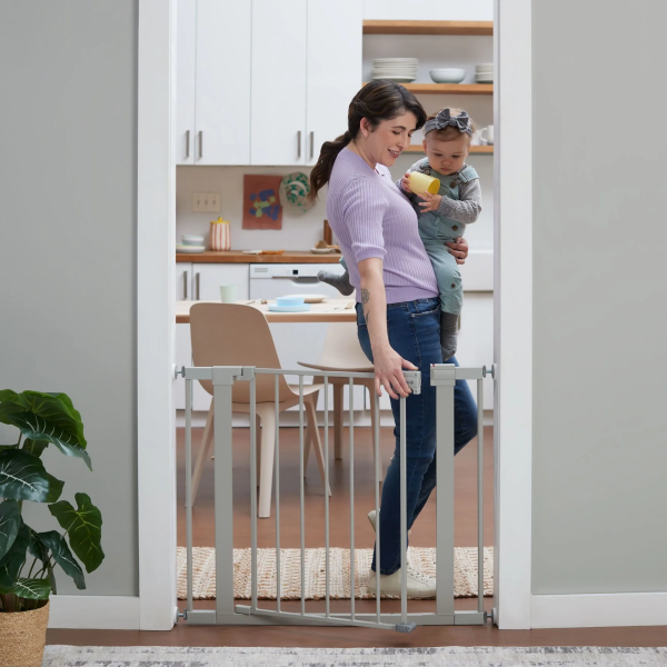 Safety 1St Pressure Mounted Baby Gates for Doorways, Securetech® No-Drill, with Door, 29-38"