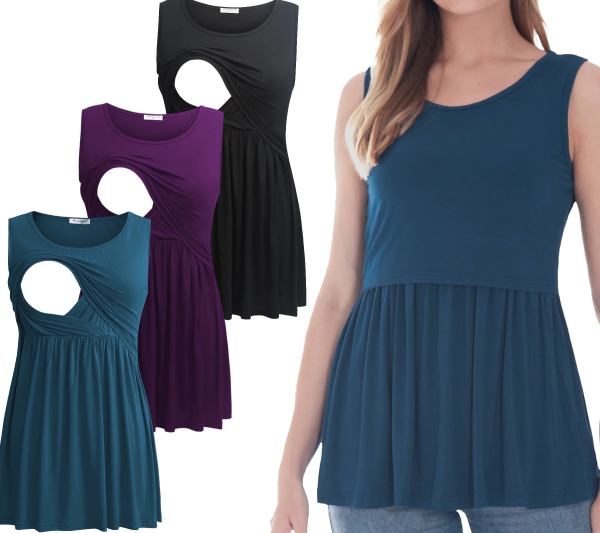 Bearsland Female Sleeveless Maternity Tank Tops Breastfeeding Nursing Clothes