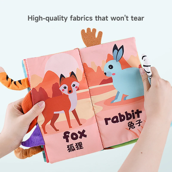 New Soft Baby Books Toys 3D Touch Feel Cloth Book Animal Cloth Book Sensory Early Learning Toys Infant Toddler Gifts 0-12 Months