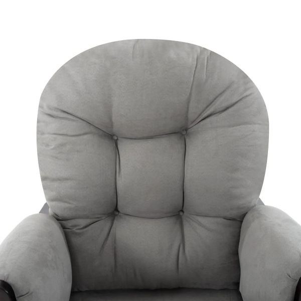 Brisbane Nursery Glider & Ottoman Sets, Glider Recliner Nursery Rocking Chair, Nursery Glider Rocker with Ottoman, Reclining Gliders & Chairs for Breastfeeding, Reading, Napping - Espresso/Dark Gray