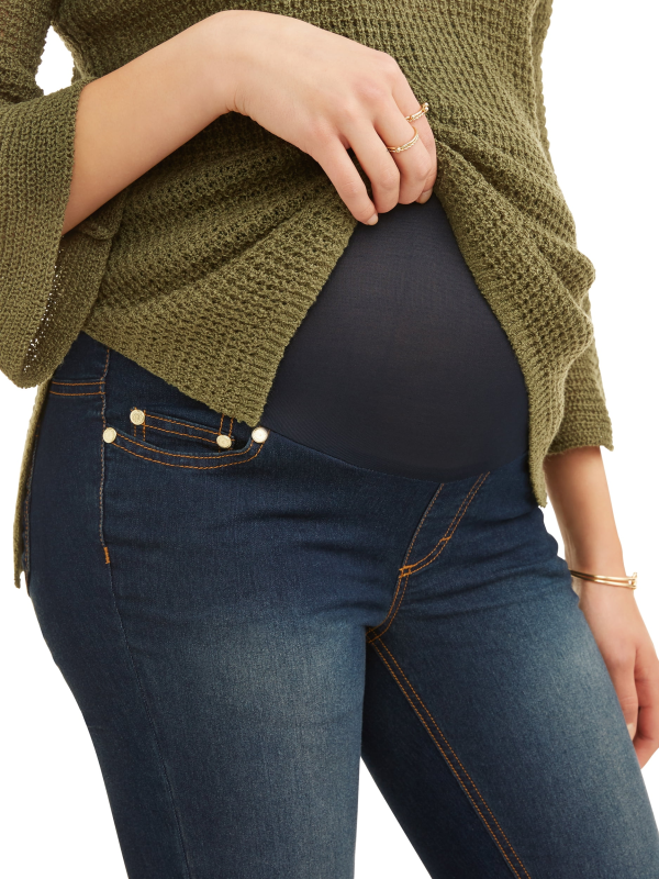 Oh! Mamma Maternity Women'S Skinny Jeans with Demi or Full Panel (Women'S & Women'S Plus)