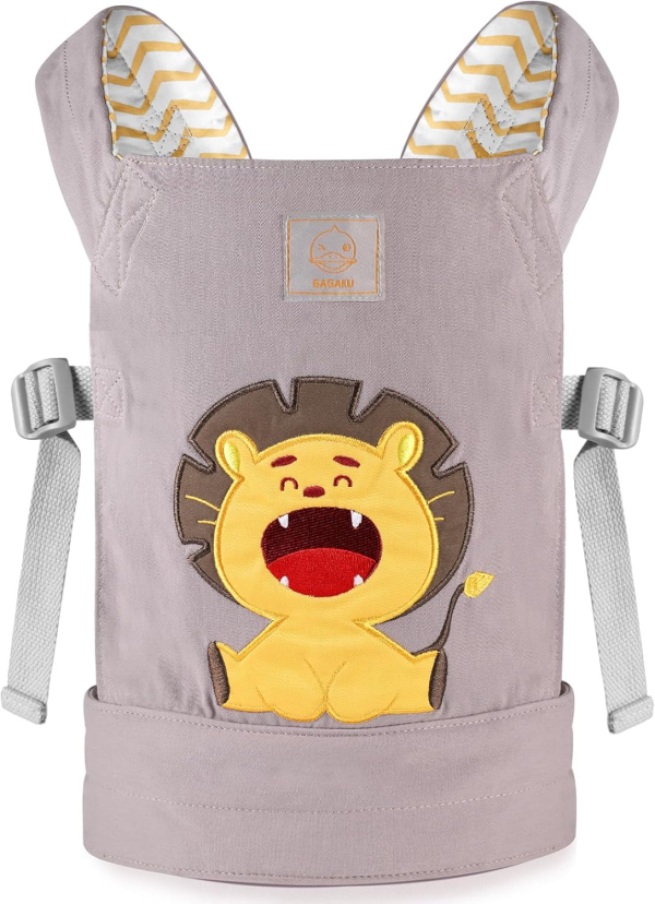 GAGAKU Doll Carrier Front and Back Soft Cotton Stuffed Animal Carriers for Baby - Rose Garden