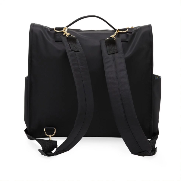 Modrn Convertible Diaper Bag with Exterior Wipe Holder, Black