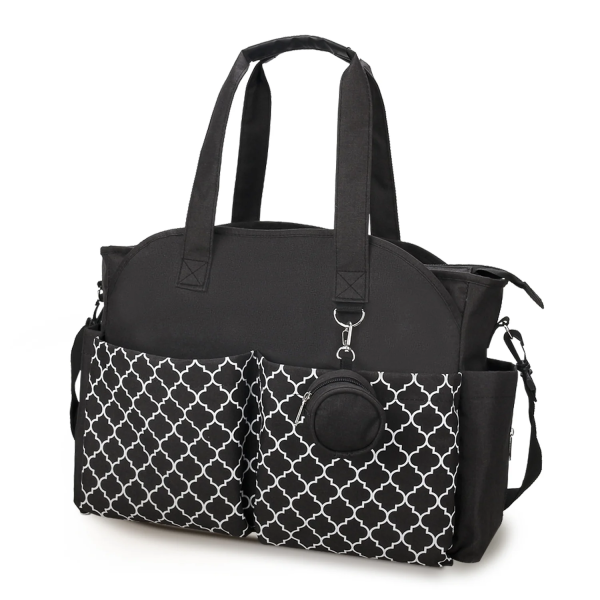 Diaper Bag Teqhome Tote Nappy Changing Bags with 14 Pockets 2 Burp Cloths Multifunction Travel Diaper Bag Organizer with Pacifier Case Adjustable Straps Grey