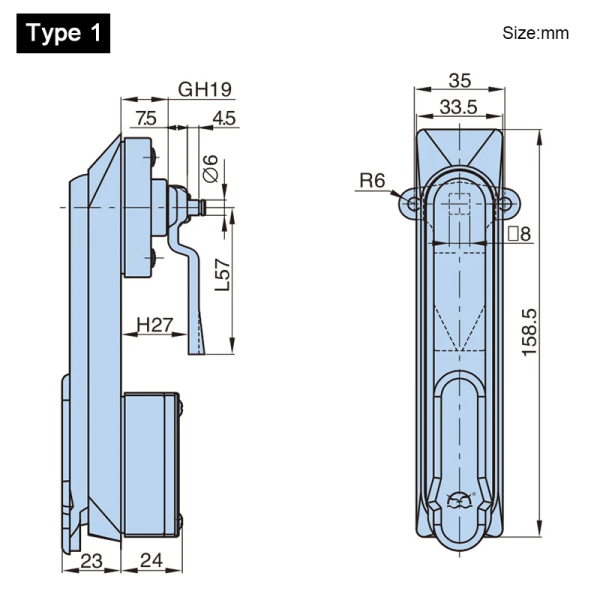 New 2PCS Industrial Equipment Cabinet Locks Distribution Box Locks Switch Control Electrical Cabinet Locks+Keys (Keys Alike)