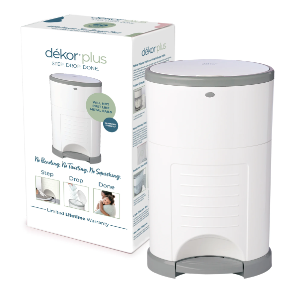 Dekor plus Hands-Free Diaper Pail | Gray