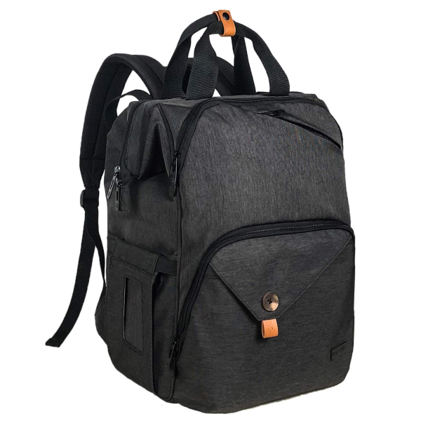 Hap Tim Diaper Bag Backpack,Large Capacity Travel Back Pack Maternity Baby Nappy Changing Bags, Double Compartments with Stroller Straps,Waterproof, Mint Green Black(Us7340-Gb)