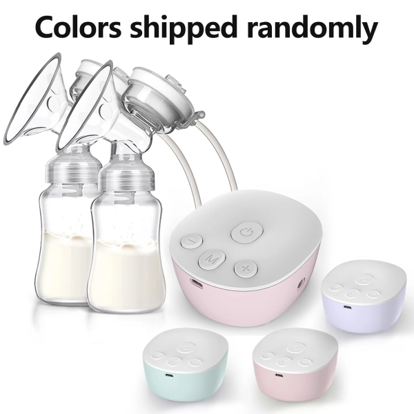 Double Electric Breast Pumps, Portable Dual Breastfeeding Milk Pumps Pain-Free Strong Suction Power for Millk Collect and Breast Massage, 3 Modes 9 Levels