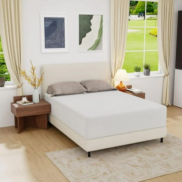 FDW 5 Inch Gel Memory Foam Mattress Medium-Firm Mattress for Pressure Relief & Cooler Sleep Mattress for Kid Adults Certipur-Us Certified Mattress in a Box, Queen