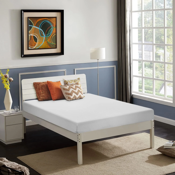 FDW 5 Inch Gel Memory Foam Mattress Medium-Firm Mattress for Pressure Relief & Cooler Sleep Mattress for Kid Adults Certipur-Us Certified Mattress in a Box, Queen
