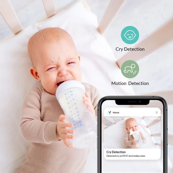 Baby Monitor with Camera and Audio, Netvue Peekababy 1080P HD 5" Video Monitors Security Cameras