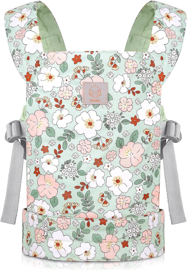 GAGAKU Baby Doll Carrier Front and Back Stuffed Animal Carriers for Little Girls - Pink