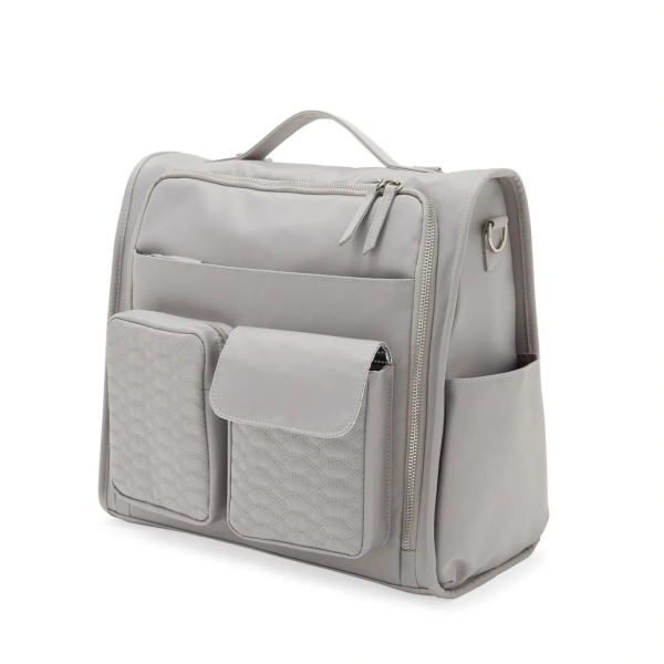 Modrn Convertible Diaper Bag with Exterior Wipe Holder, Black