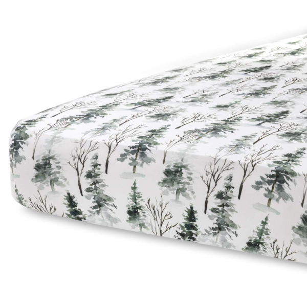 Pobi Baby - 2 Pack Premium Quality Changing Pad Cover - Ultra-Soft Cotton Blend, Stylish Animal Woodland Pattern, Safe and Snug for Baby (Magical)