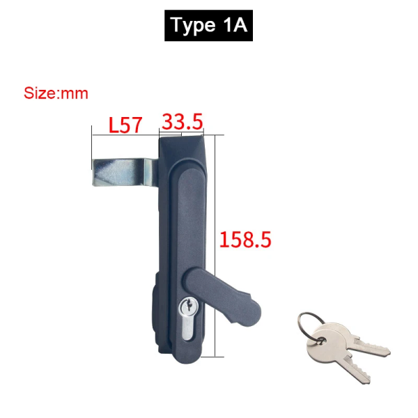 New 2PCS Industrial Equipment Cabinet Locks Distribution Box Locks Switch Control Electrical Cabinet Locks+Keys (Keys Alike)