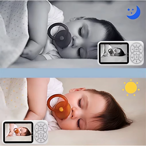 Smart Home Video Baby Monitors with Temperature and Feeding Alerts 5 Inch IPS Color Display 480P A