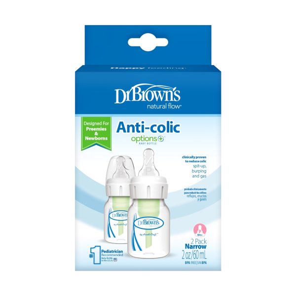 Dr Brown'S Options Preemie Baby Bottles 2 Pack 2 Oz with Nipples