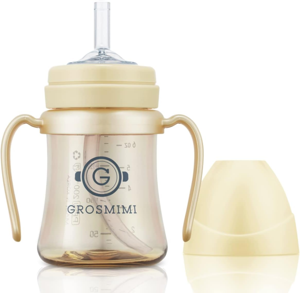 Grosmimi Spill-Proof Magic Sippy Cup – 6 oz (Charcoal)