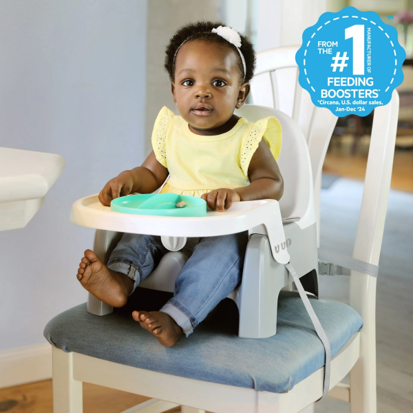 Ingenuity Deluxe Learn-To-Dine Feeding Seat, Ages 6 Months to 3 Years, Orange and Teal