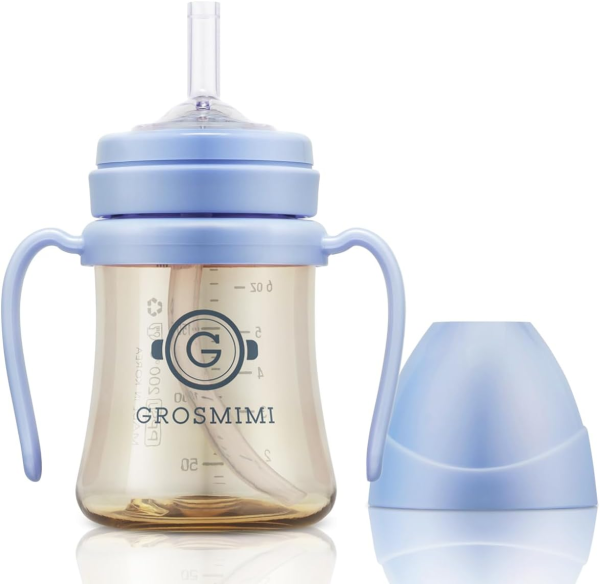 Grosmimi Spill-Proof Magic Sippy Cup – 6 oz (Charcoal)
