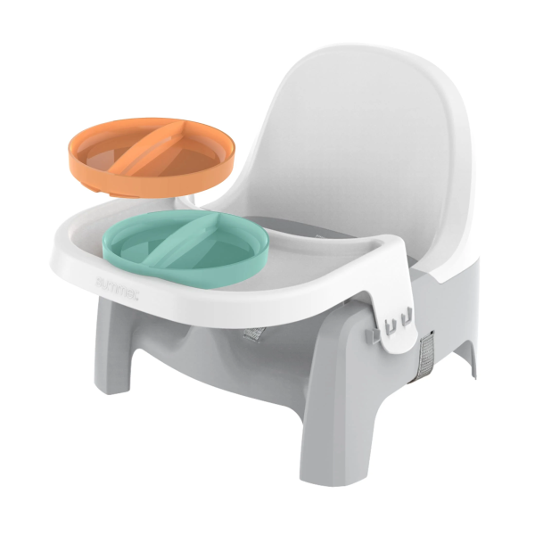 Ingenuity Deluxe Learn-To-Dine Feeding Seat, Ages 6 Months to 3 Years, Orange and Teal