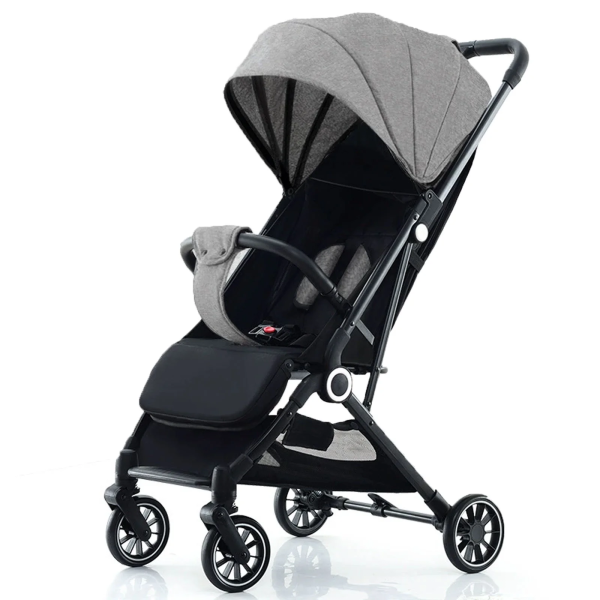 Yabanana Baby Stroller, Portable On-The-Go One-Touch Retractable Folding Stroller for 0-4 Years Old Babies. Gray