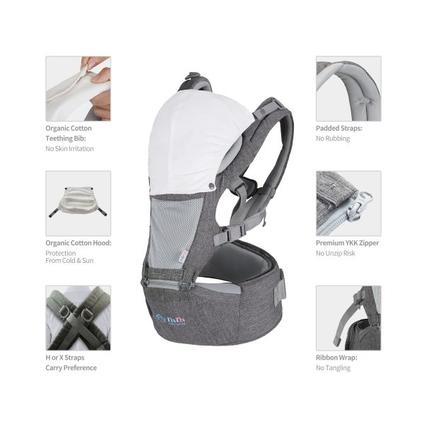 Baby Carrier Hip Seat for Newborn and Toddler, Baby Shower Gift for New Mom and Dad