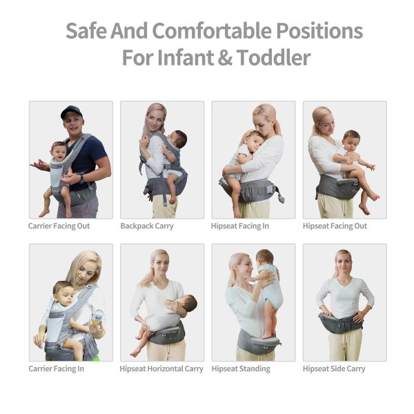 Baby Carrier Hip Seat for Newborn and Toddler, Baby Shower Gift for New Mom and Dad